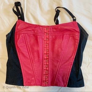 Vintage Wilson’s Leather Maxima Moto Biker Corset.